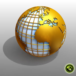3d model globe land