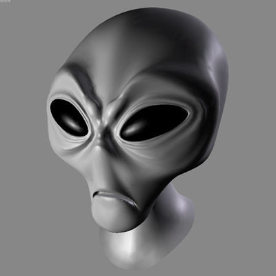 3d model alien head