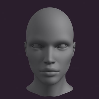 polygonal female head 3d max