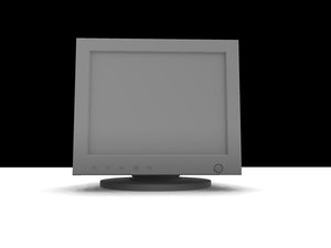 crt monitor 3d model