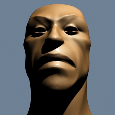 cave man head 3d model