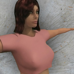 human female woman 3d model