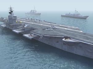 carrier battle group 3d model
