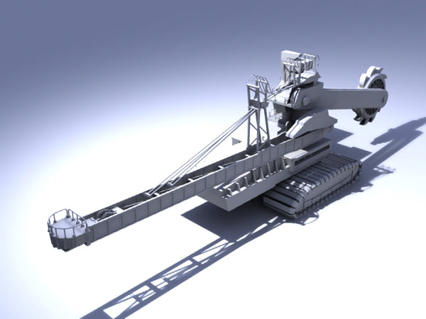 3d model giant excavator