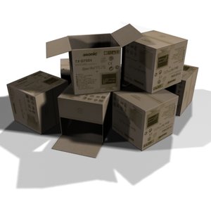 3d model cardboard box
