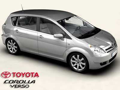 Toyota Corolla Verso Interior Car 3d 3ds