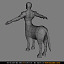 polygonal centaur 3d model