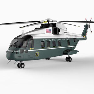 marine helicopter chopper 3d model
