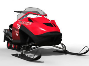 polaris fusion900 snowmobile 3d model
