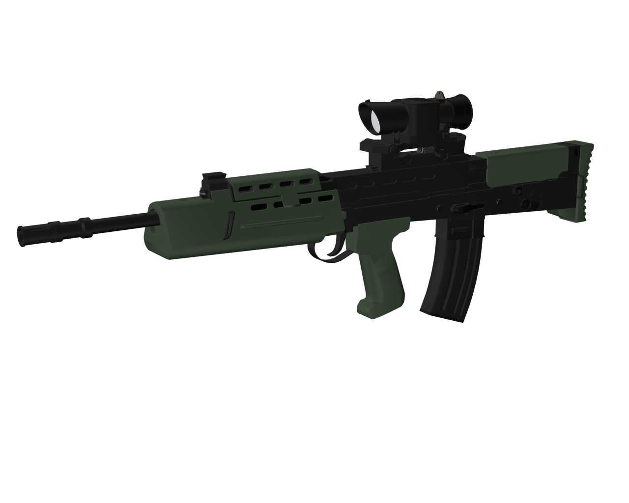 british army l85-a2 rifle weapons 3d model