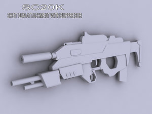 stealth gun 3d model