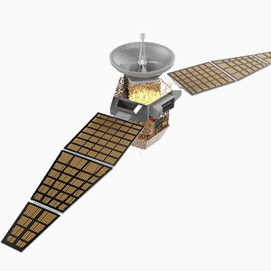 communications satellite 3d model