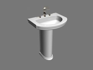 american calla pedestal sink 3d max