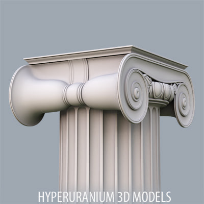 3d model ionic column