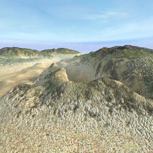 3d hills terrain landscape model