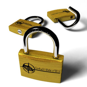 lock padlock 3d model
