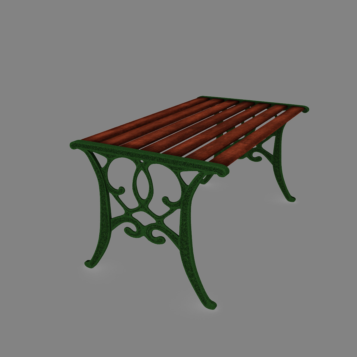 3d cast iron garden table model