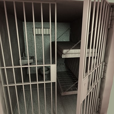 3d prison jail cell