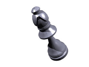 bishop piece chess 3d model