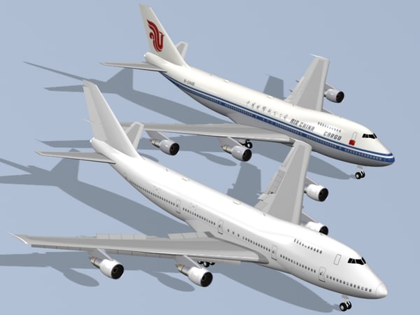 3d B 747-200 Model