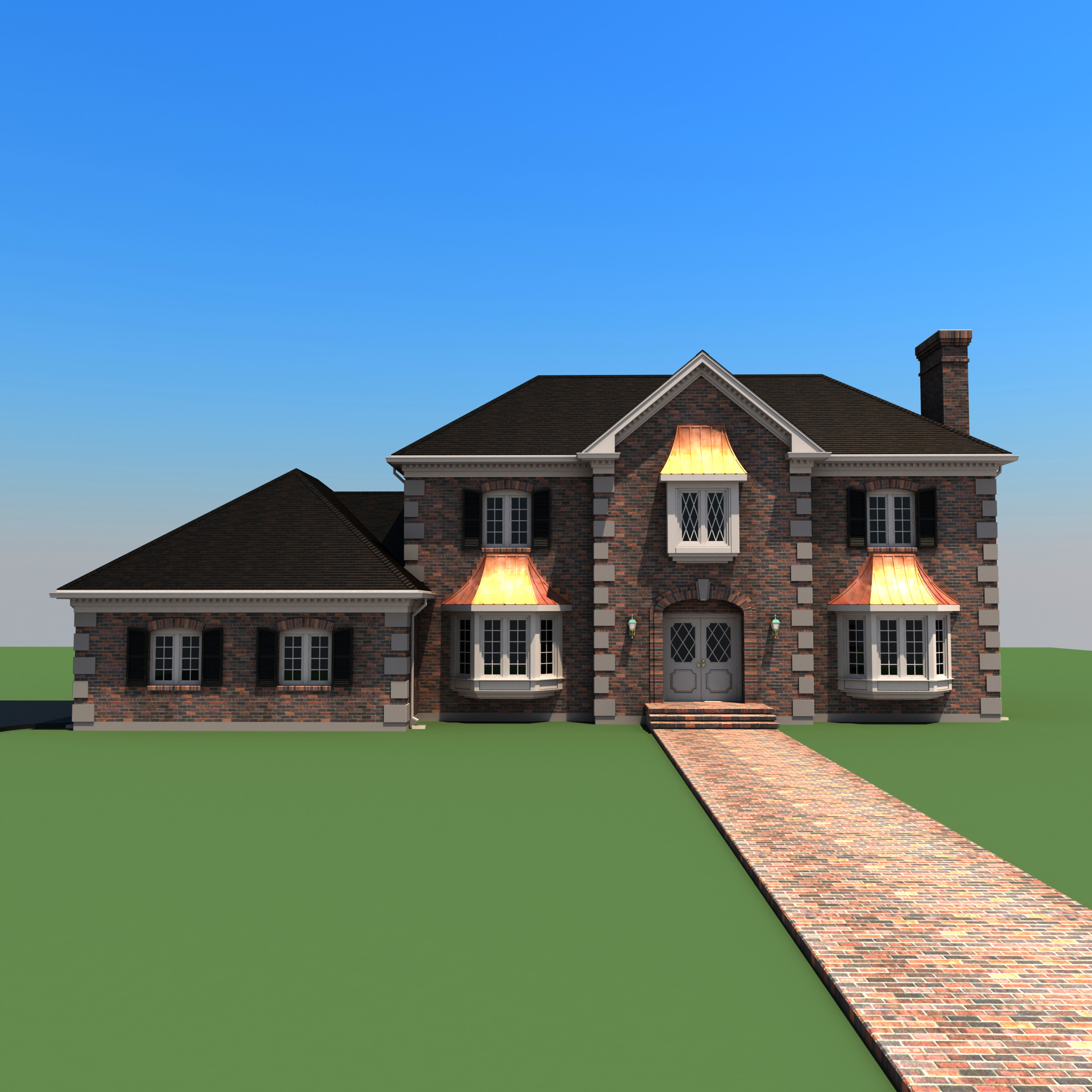 3d story residential house model