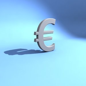 euro money symbol 3d model