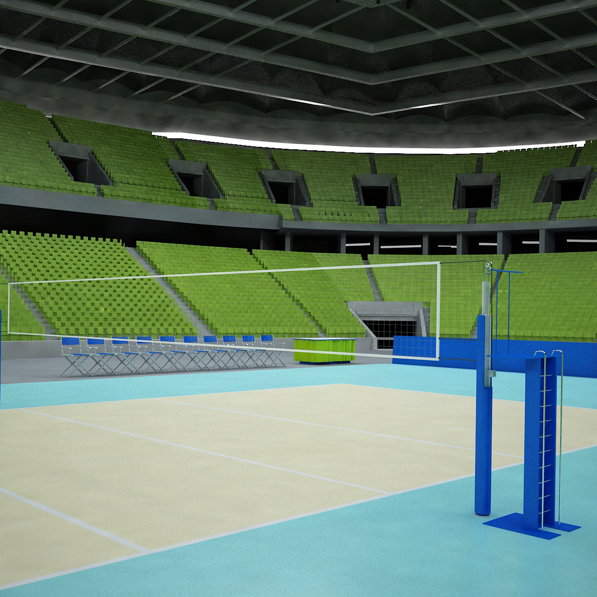 volleyball arena 3d model