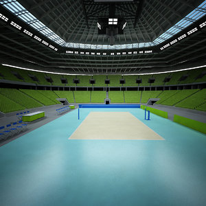 volleyball arena 3d model