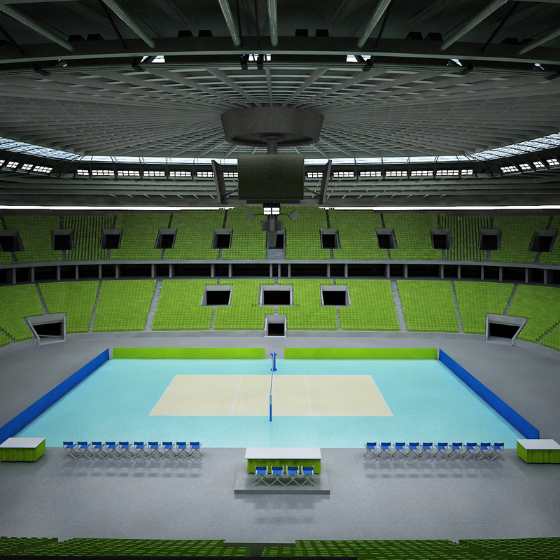 volleyball arena 3d model
