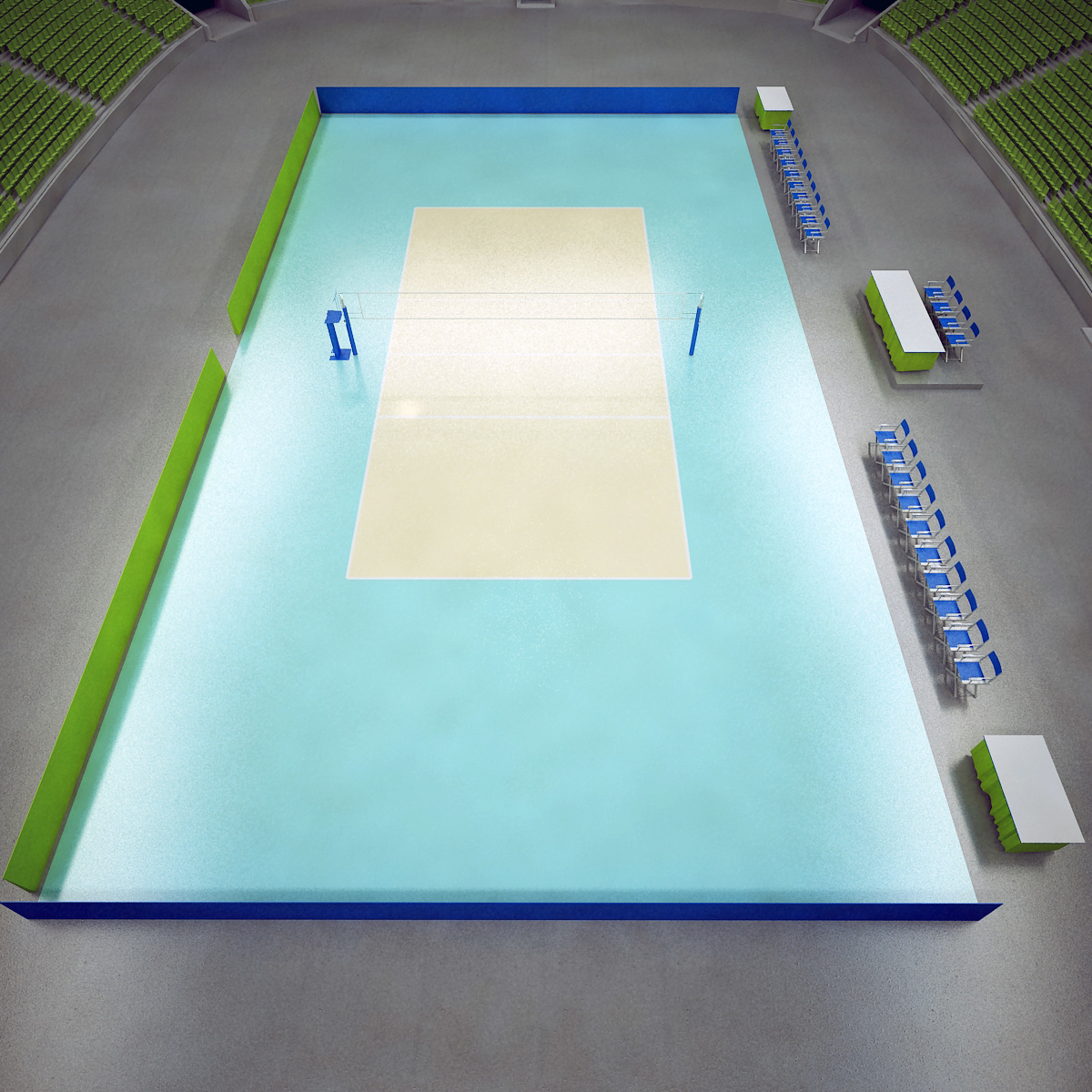 volleyball arena 3d model