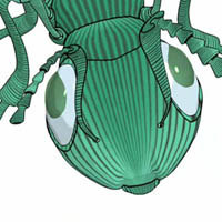 3d ant cartoon model