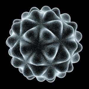 microscopic pollen bacteria cell 3d model