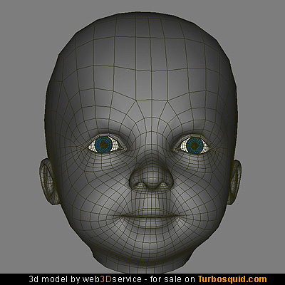 baby head 3d model free