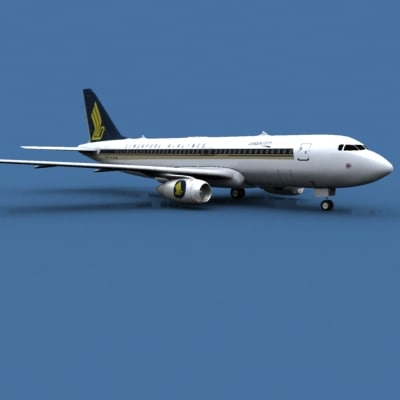 airbus a320 singapore airlines 3d 3ds