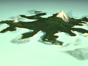 tropical island 3d model