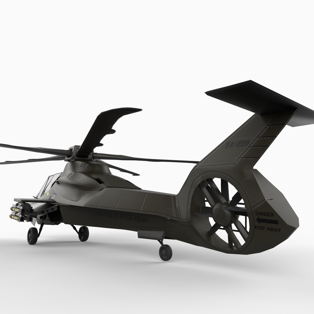 rah-66 attack helicopter comanche 3d model