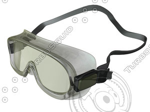 3d model plastic safety goggles