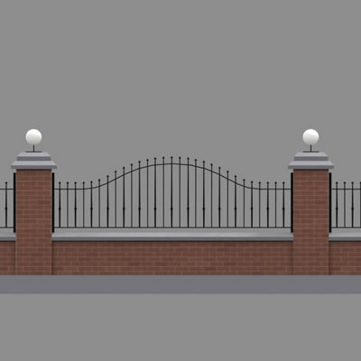 fence wall fe 3d model