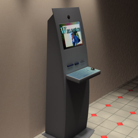 3d pc computer kiosk model