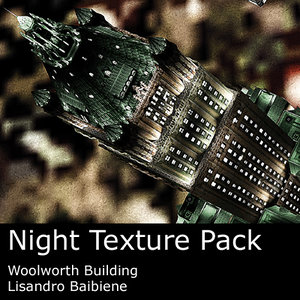3ds max night woolworth building pack