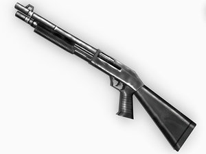 m3 shotgun 3d model