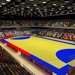 handball arena london 3d model