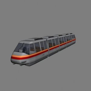 monorail train 3d model