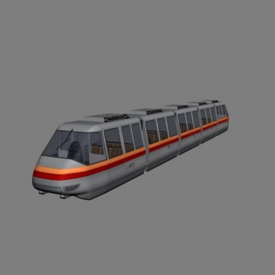 Monorail Train 3d Model