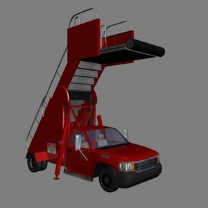 3ds max airport stair truck