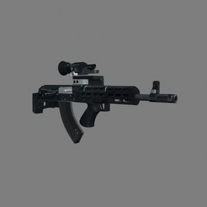 3d ak-47 assault rifle model
