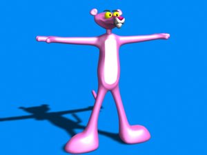 free pink panther 3d model