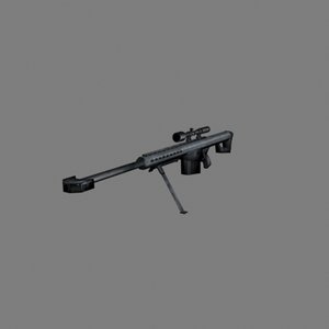 barrett m95 assault rifle 3d max