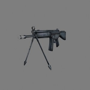 hk33 sg1 sniper rifle 3d model