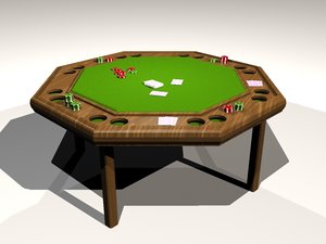 3d model poker table